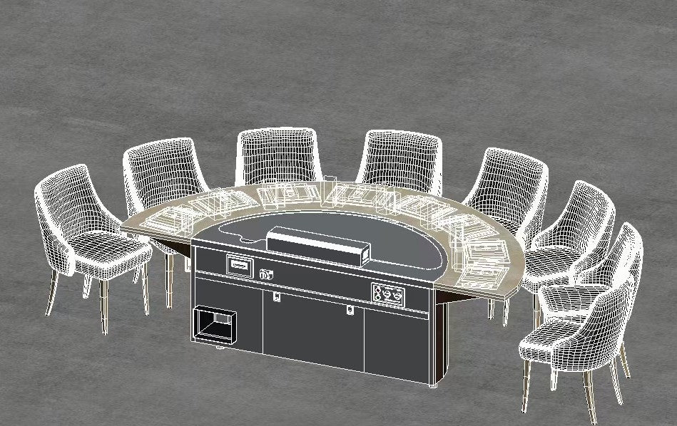 Semicircle Shaped Teppanyaki Table