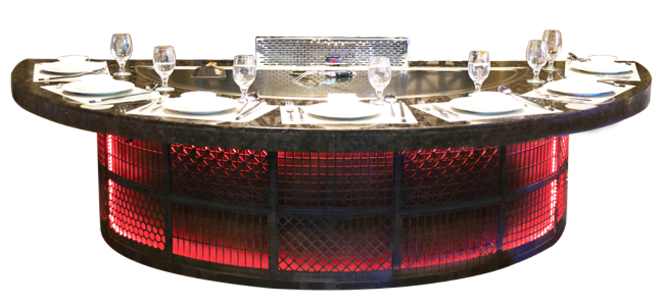 Semicircle Shaped Teppanyaki Table